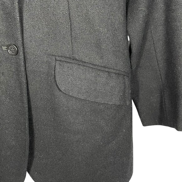 Vintage Lauren Ralph Lauren 100% Wool Blazer Charcoal Gray Tailored Women's L - Picture 7 of 12